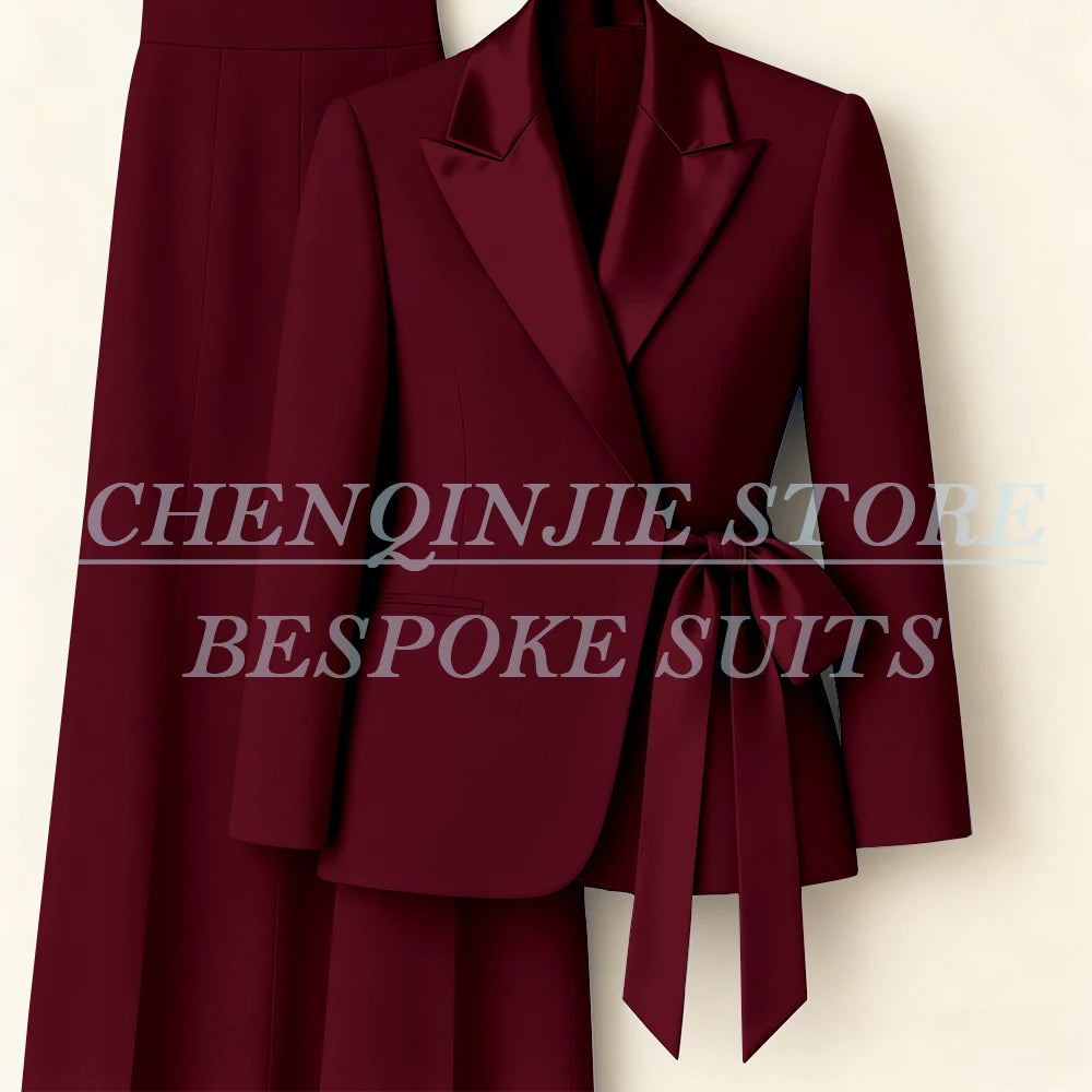 Women's Two-Piece Blazer & Wide-Leg Trouser Suit