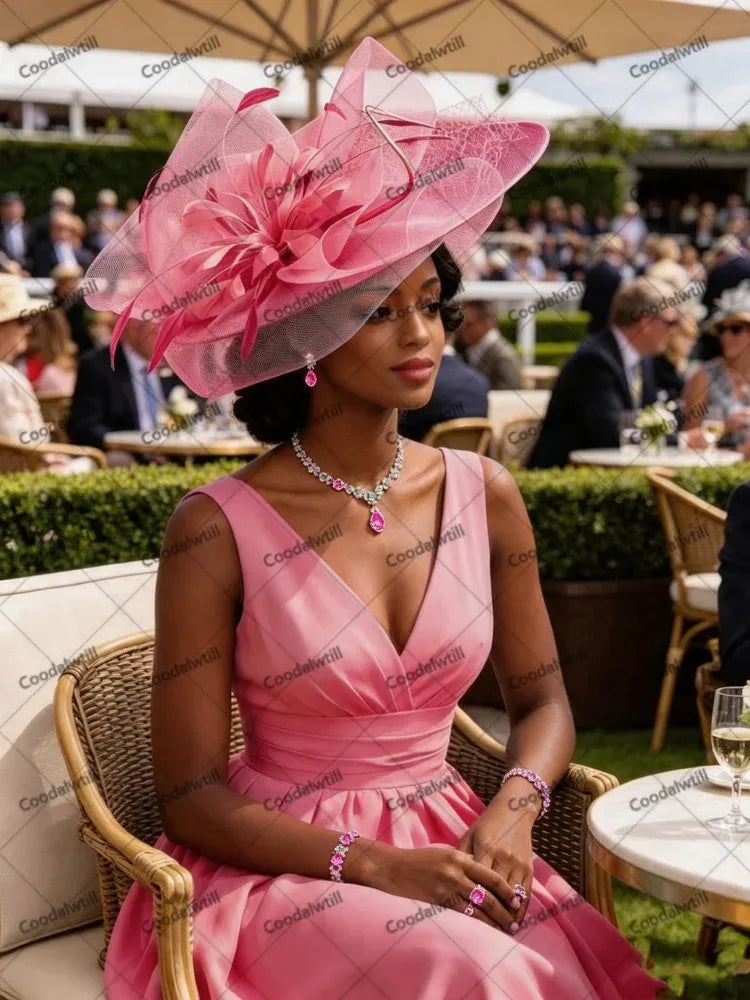 Women's Mesh Flower Fascinator Headband