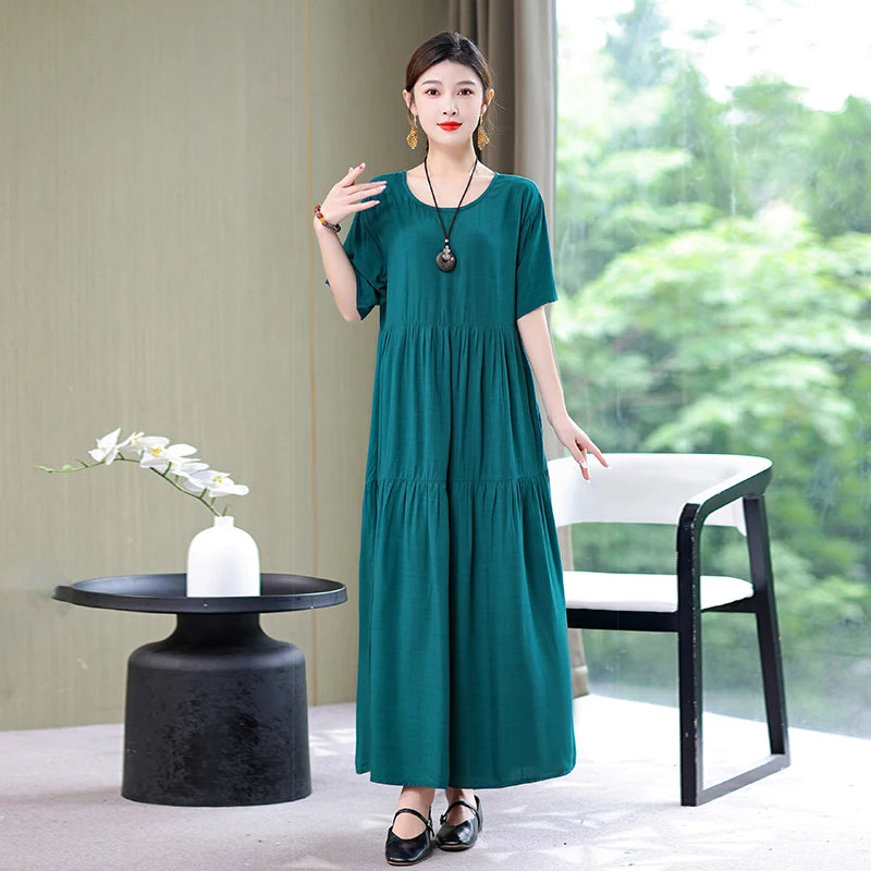 Summer Dresses Cotton Vintage Casual Print LADYLYS
