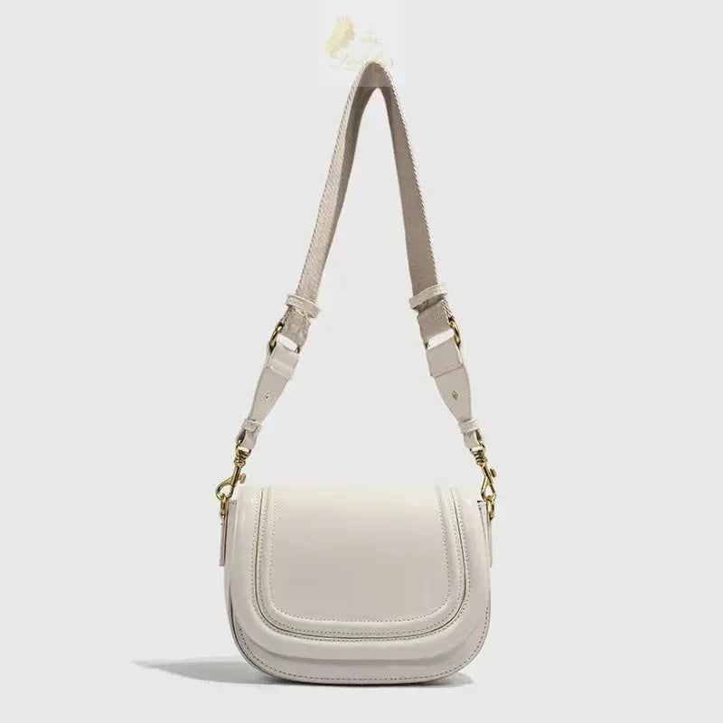 Crossbody Saddlebag with Wide Shoulder Strap Underarm Bag Street Trend PU LADYLYS