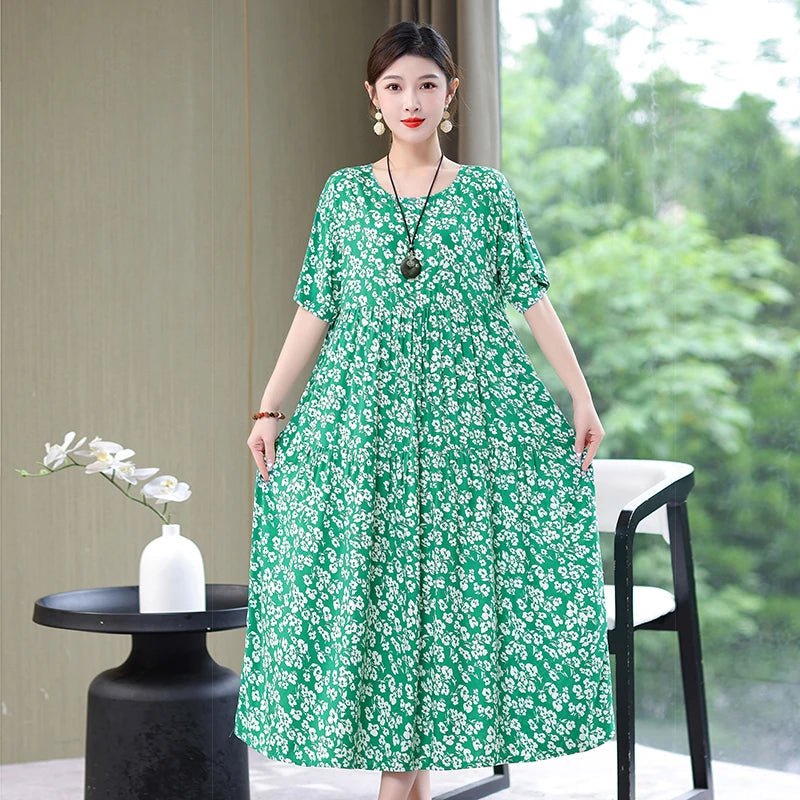 Summer Dresses Cotton Vintage Casual Print LADYLYS