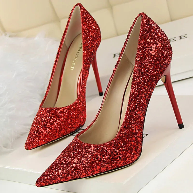 Women's Sparkling Pointed-Toe Pumps – 7 cm & 9.5 cm Heels