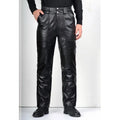 Men's Genuine Leather Biker Pants