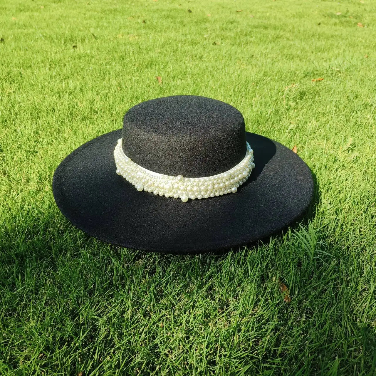 Flat top French fedora classic men's and women's jazz hat Panama hat church hat chapeau femme hats for woman LADYLYS