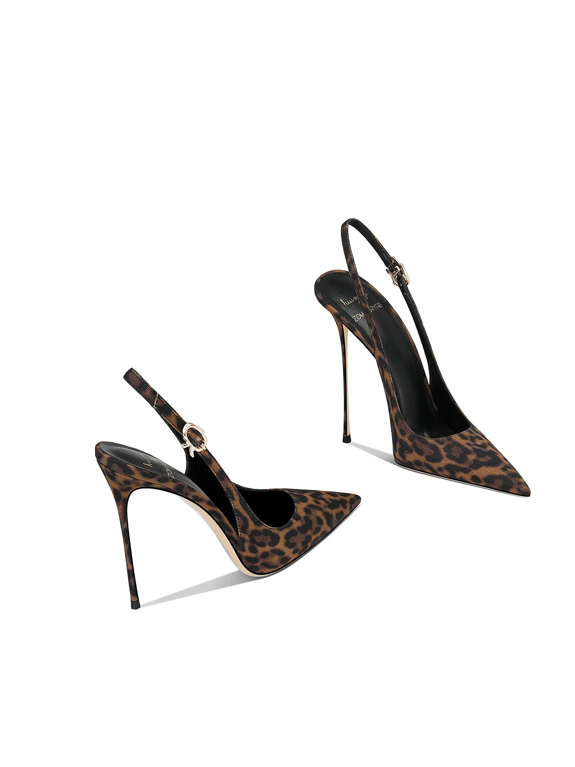 Leopard Pattern Pointed French Luxury Small Comfortable Thin Heel Versatile High Heel Sandals for Women LADYLYS