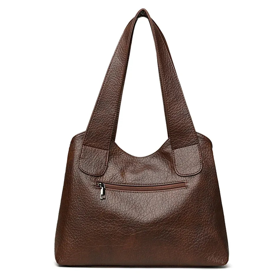 Women's Soft PU Tote Bag with Shoulder Strap