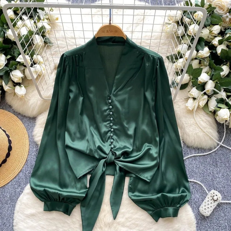 Blouses Casual Print Shirt Women Autumn Loose Leopard Shirts & Blouses