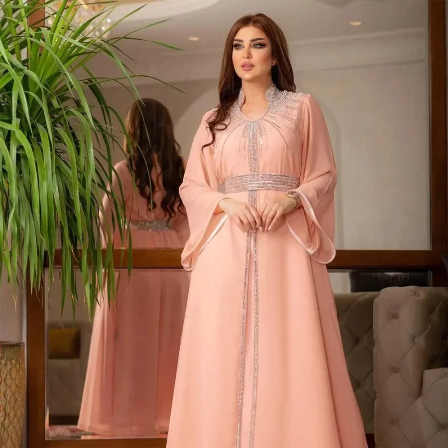 Luxury Abaya Diamonds Muslim Elegant Women Dresses LADYLYS