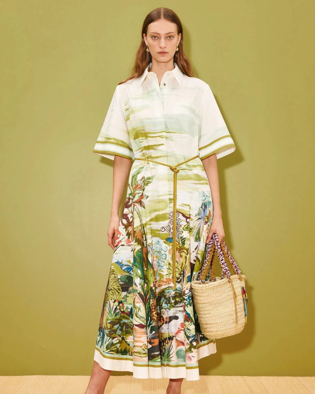 New Casual Fashion Linen Shirt Collar Cardigan Long Dress LADYLYS