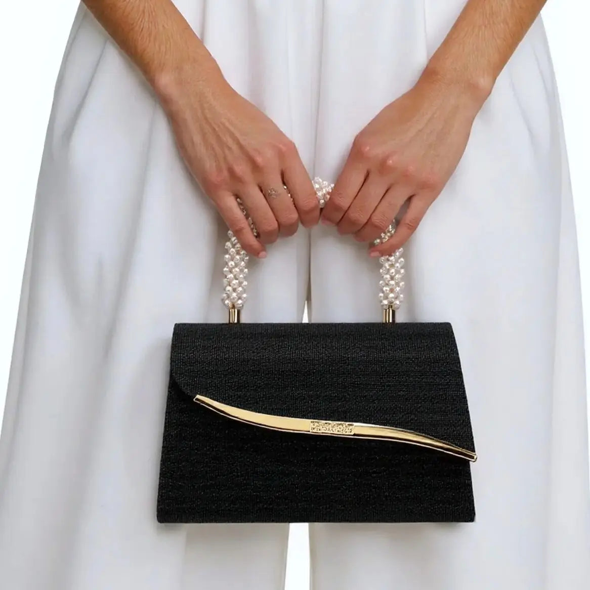 Women's Sequin Pearl Bucket Evening Bag