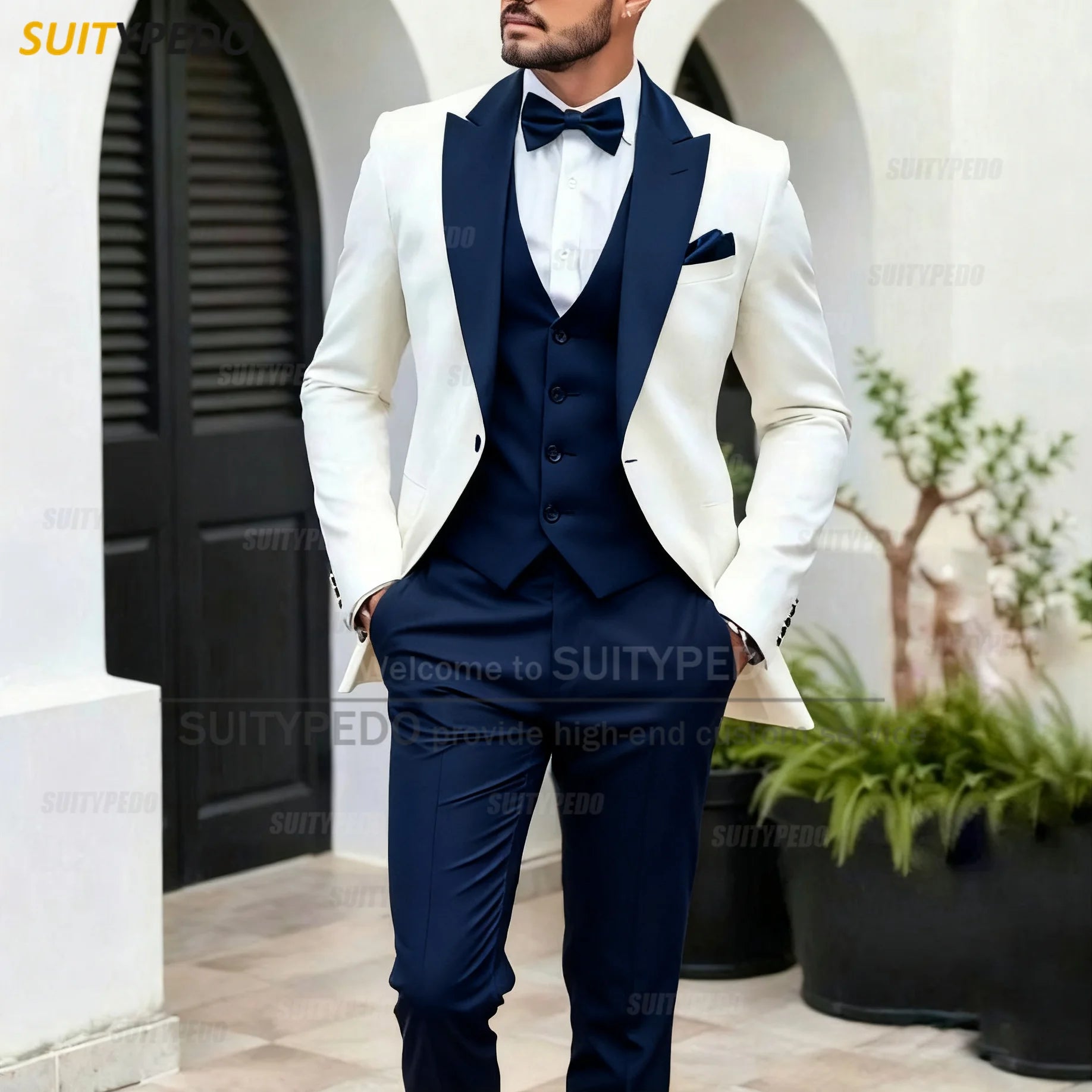 Elegant Wedding Party Grooms Formal Outfits 3 Pieces LADYLYS