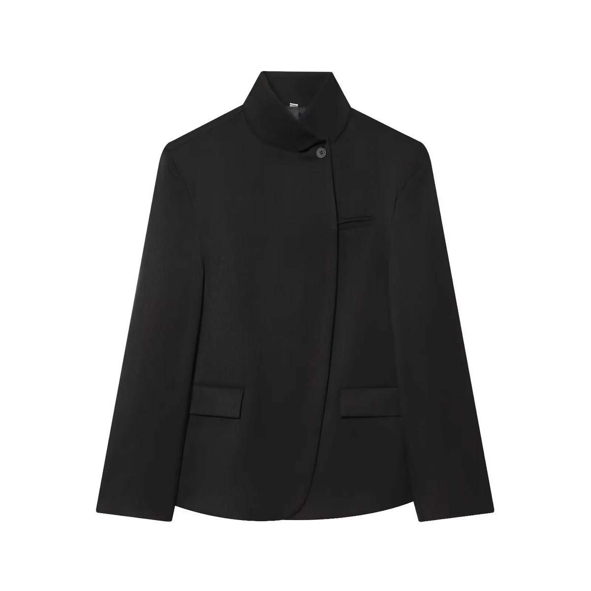 Women's Single-Button Stand Collar Blazer