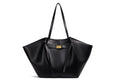 Women's Large Soft Tote Bag with Lock Detail