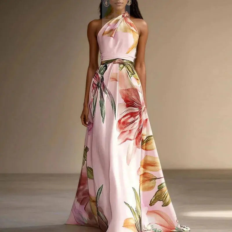Vestido Sexy Bohemian Beach Holiday Dress Woman Elegant Floral Prin LADYLYS