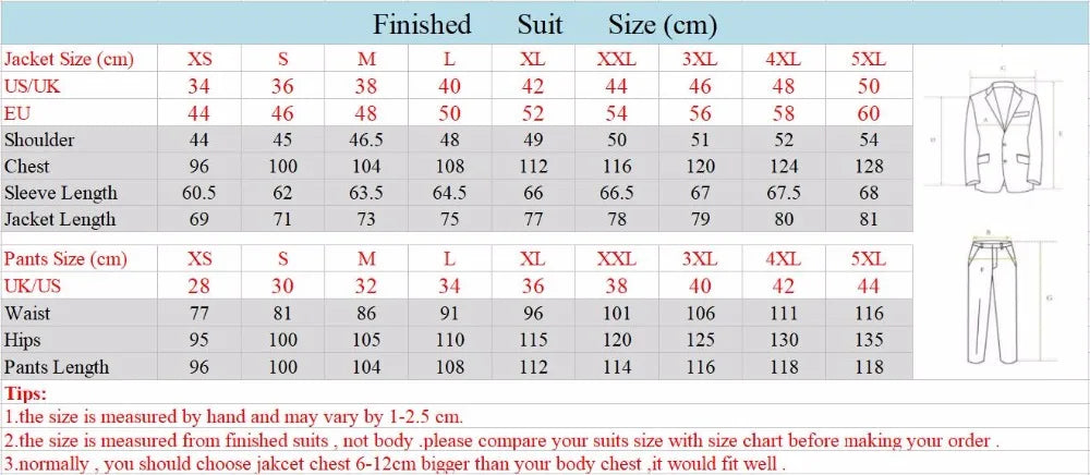 Men's 3-Piece Formal Tuxedo Suit – Long Blazer, Vest & Trousers | Wedding, Groom & Business