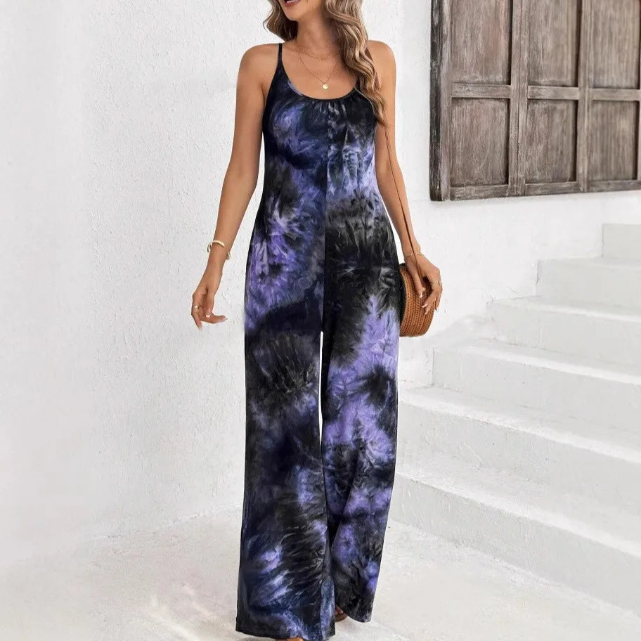 Jumpsuit Printed Casual Pants European Style Fashion LADYLYS