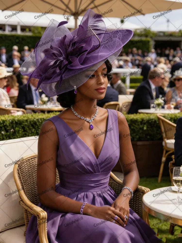 Women's Mesh Flower Fascinator Headband