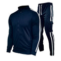 Men's Outdoor Zip-Up 2-Piece Sportswear Set – Stand Collar | Running & Leisure