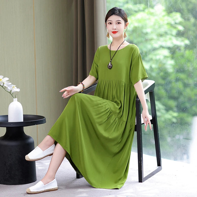 Summer Dresses Cotton Vintage Casual Print LADYLYS