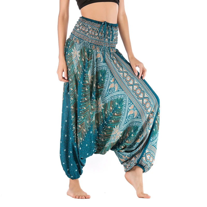 Bohemian Women Pantalones Rayon Harem Baggy Boho Yoga Beach Wear LADYLYS