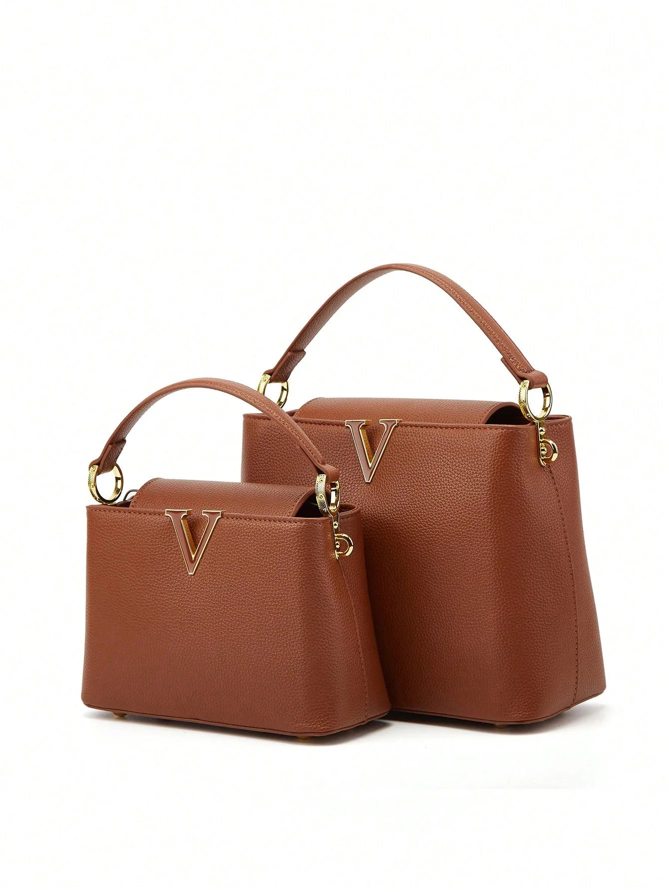 V-shaped decorative handheld fashionable messenger bag trendy bucket small bag LADYLYS