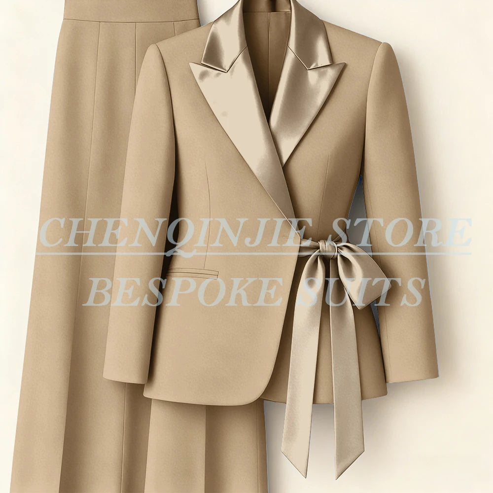 Women's Two-Piece Blazer & Wide-Leg Trouser Suit