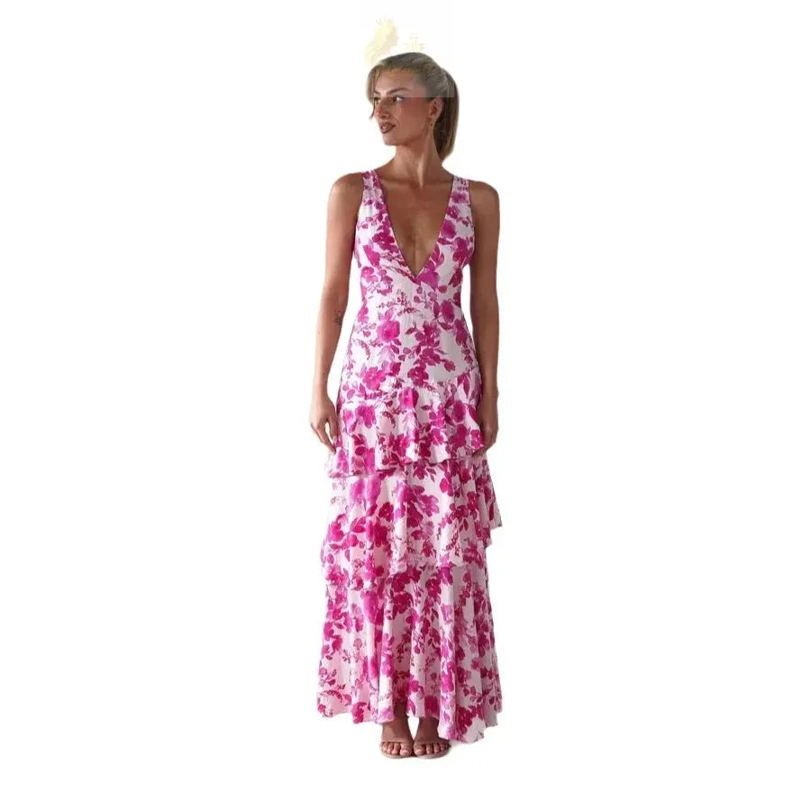 Sexy Deep V-neck Backless Strapless Dress LADYLYS