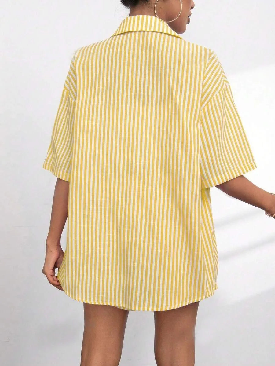Set for spring and summer, featuring a collared button up cardigan LADYLYS