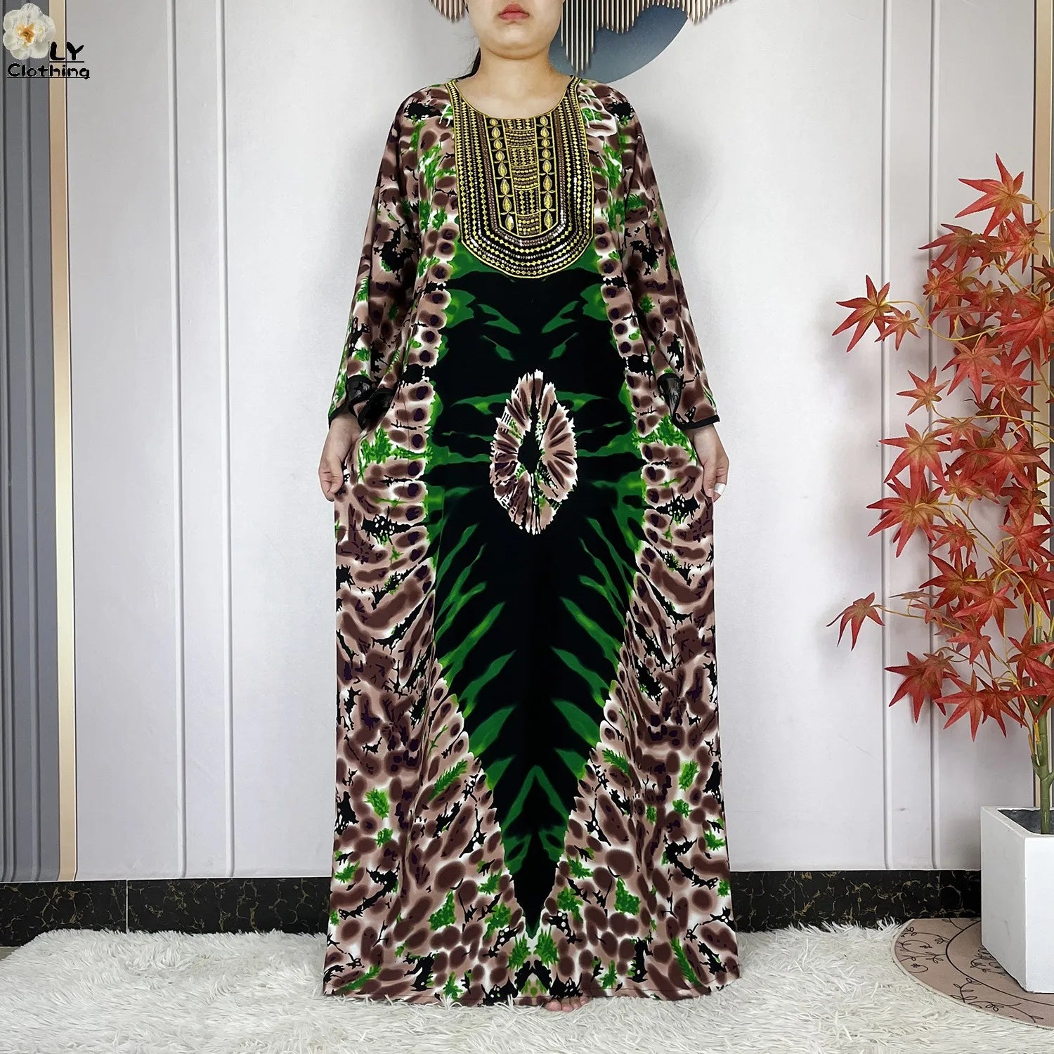 Summer Dress Bat Sleeve Casual Fashion Embroidered Round Neck LADYLYS