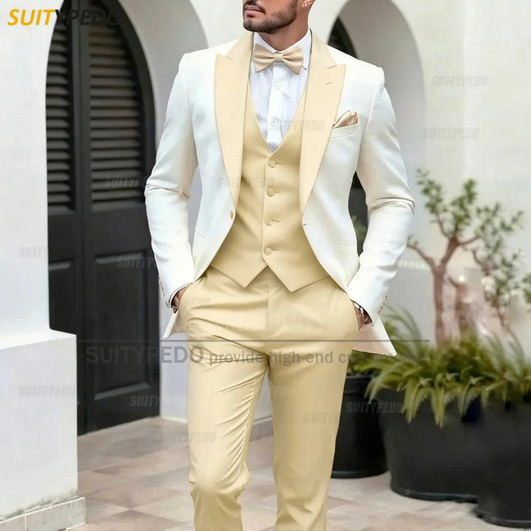 Elegant Wedding Party Grooms Formal Outfits 3 Pieces LADYLYS