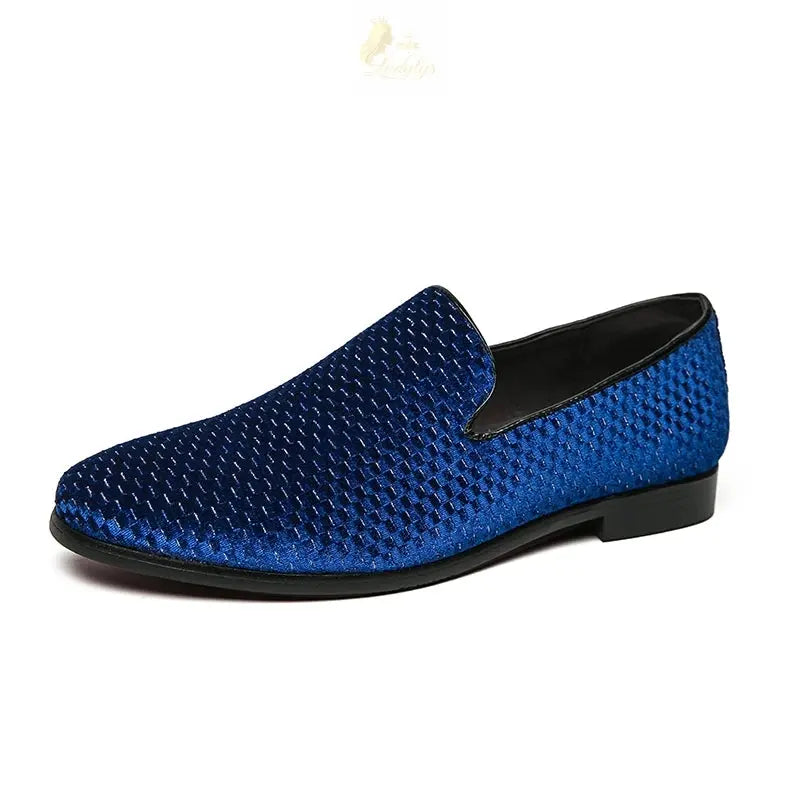 Velvet Men Loafers Luxury Brand Shoes Slip on Pointed Toe LADYLYS