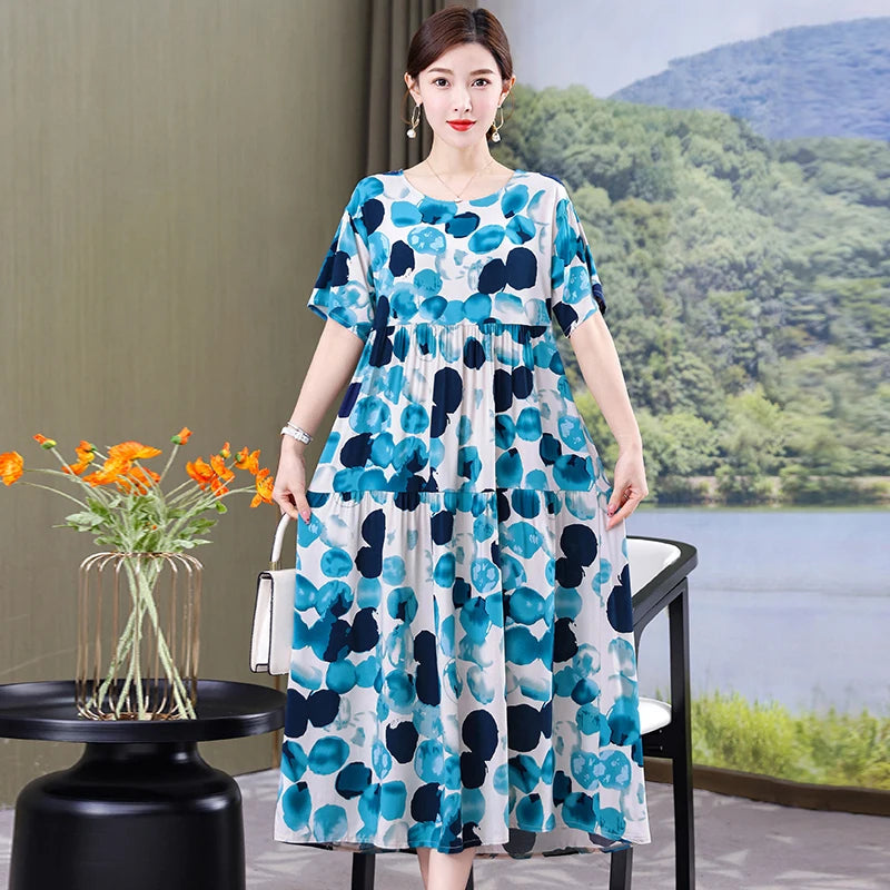 Summer Dresses Cotton Vintage Casual Print LADYLYS