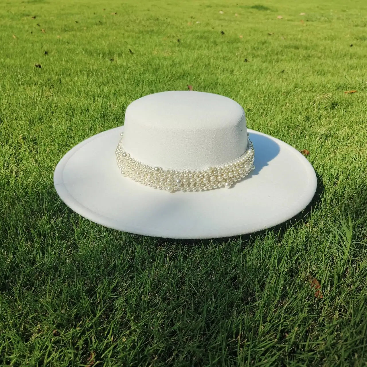 Flat top French fedora classic men's and women's jazz hat Panama hat church hat chapeau femme hats for woman LADYLYS