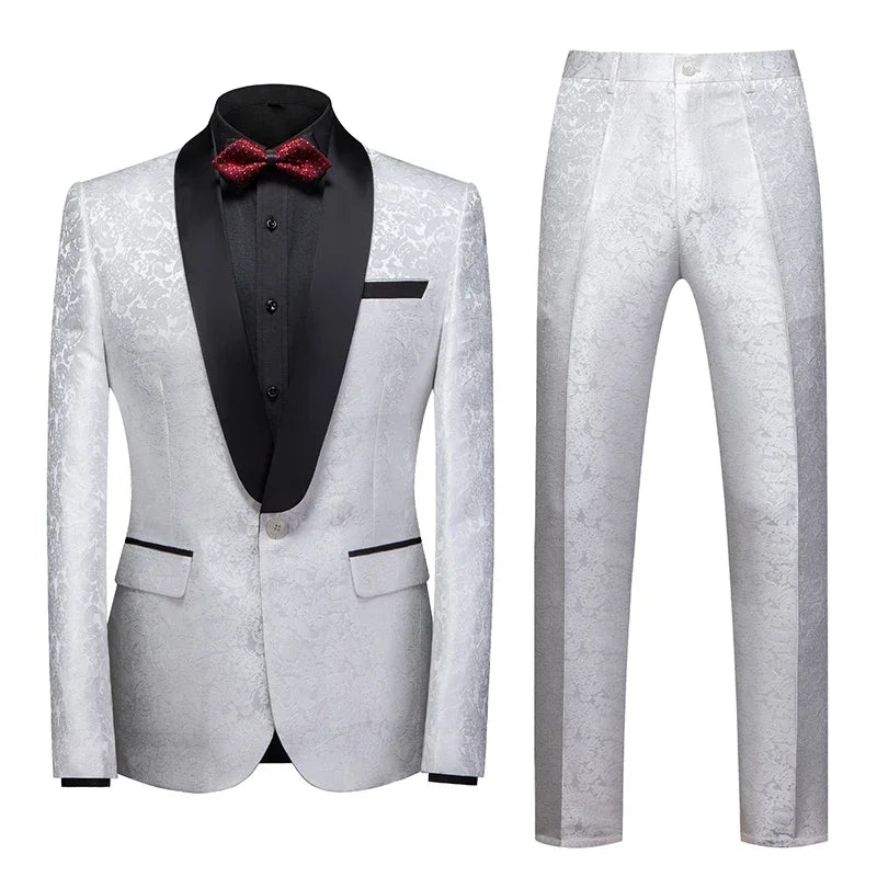 Men's Slim Fit 3-Piece Suit Set – Blazer, Vest & Trousers