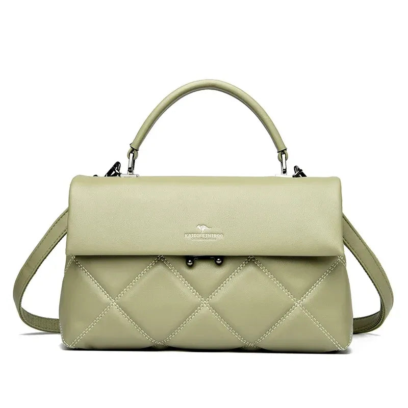 Women's Soft PU Crossbody Bag with Multiple Pockets