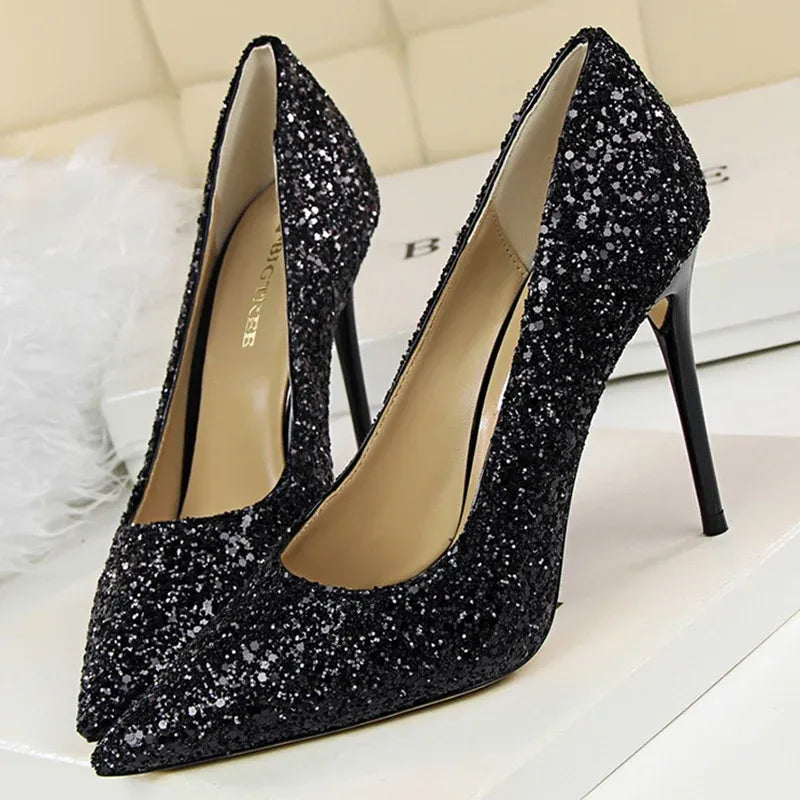 Women's Sparkling Pointed-Toe Pumps – 7 cm & 9.5 cm Heels