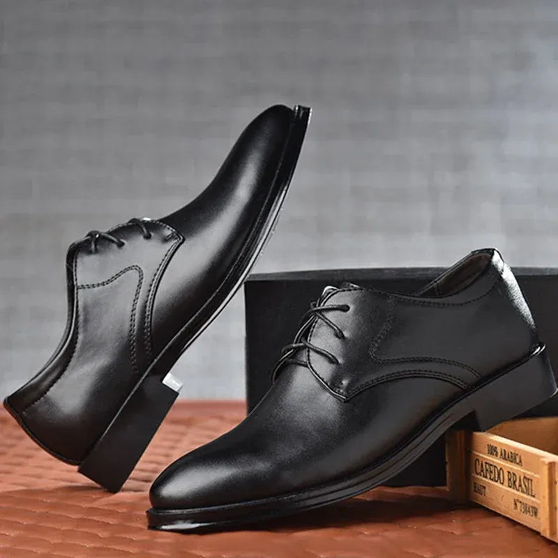 Men's Pointed-Toe Lace-Up Formal Shoes