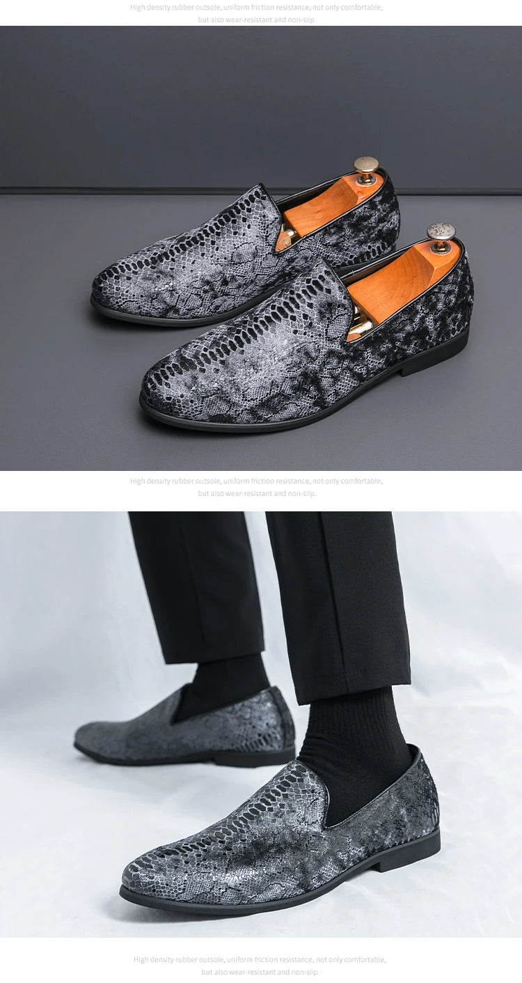 Serpentine Leather Casual Social Shoes LADYLYS