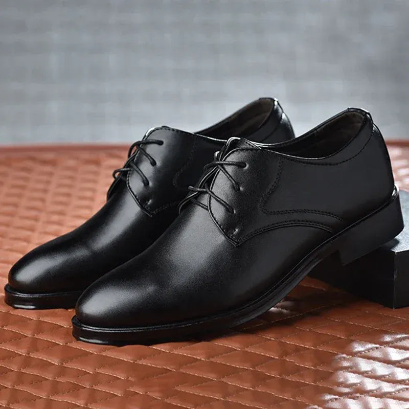 Men's Pointed-Toe Lace-Up Formal Shoes