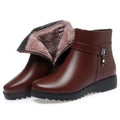Women's Warm Fleece Chelsea Ankle Boots – Zip-Up Plush-Lined Winter Booties