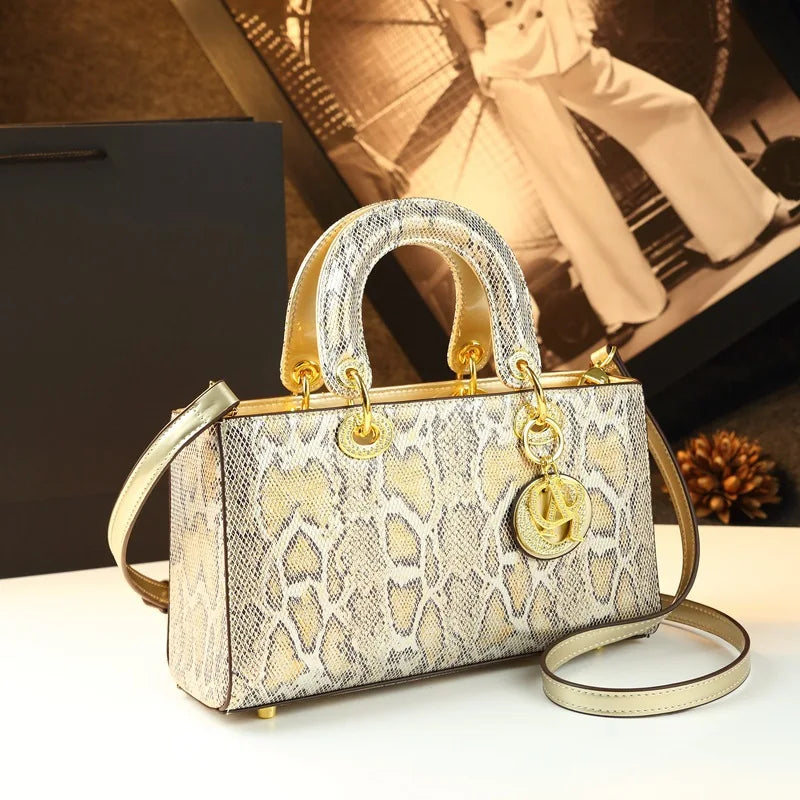 Elegant Snake Skin Pattern Crossbody Bag Women's Fashion Shoulder Luxury LADYLYS
