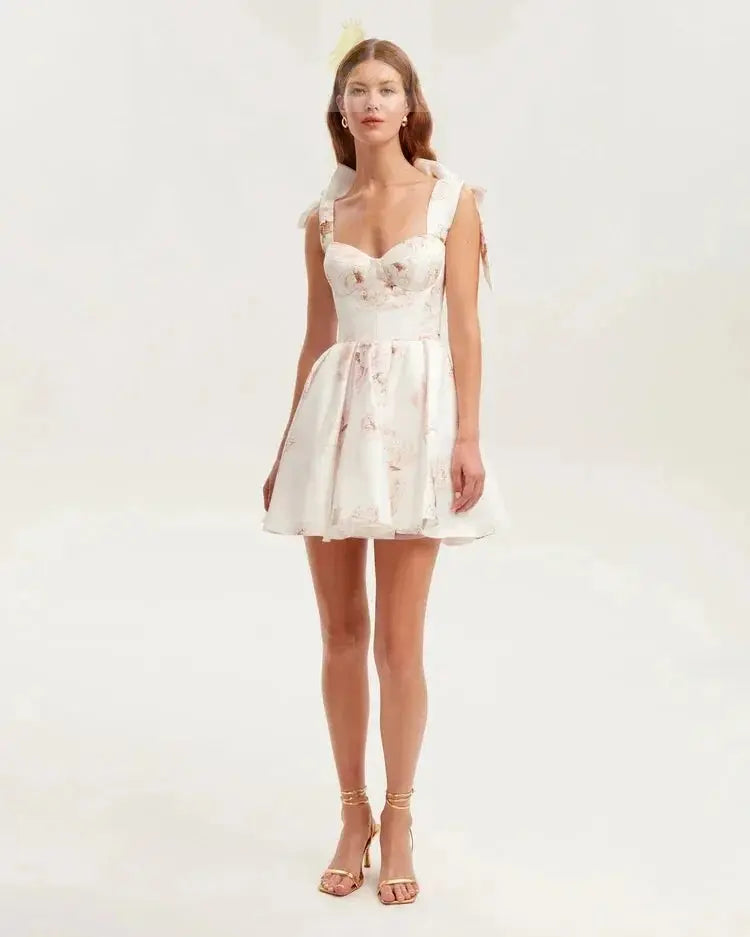 Elegant Evening Dress Cropped Sleeveless Gown European Style LADYLYS