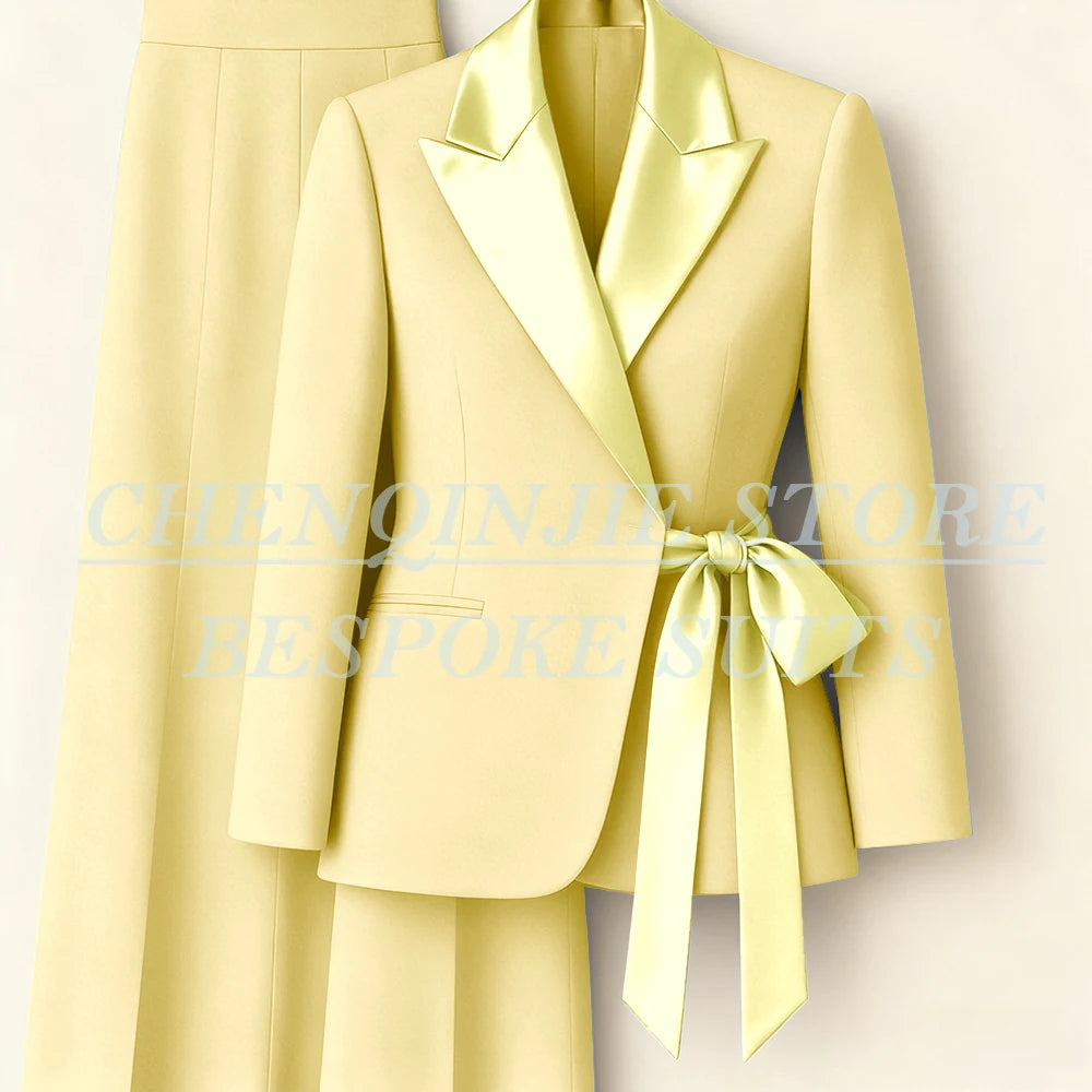Women's Two-Piece Blazer & Wide-Leg Trouser Suit