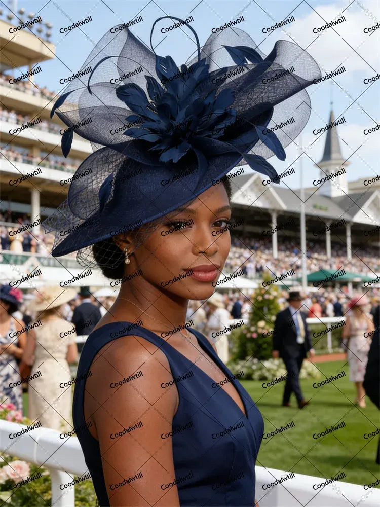 Women's Mesh Flower Fascinator Headband