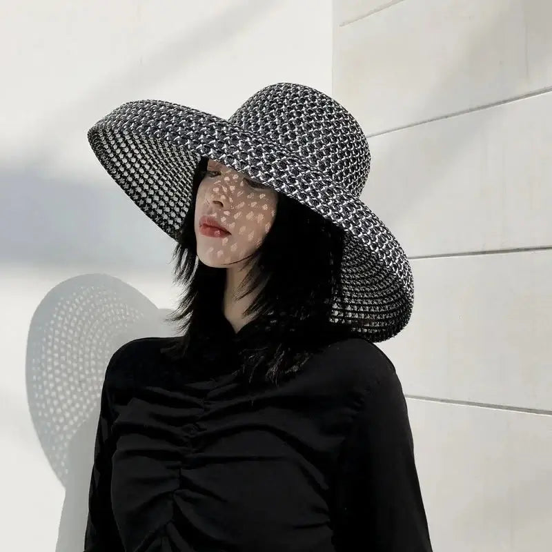 Bucket Hat Summer Hats for Women Fishing Hat Woolen Rhinestone Solid Color Basin Hat Leisure Outdoor Beach Sun Hat LADYLYS