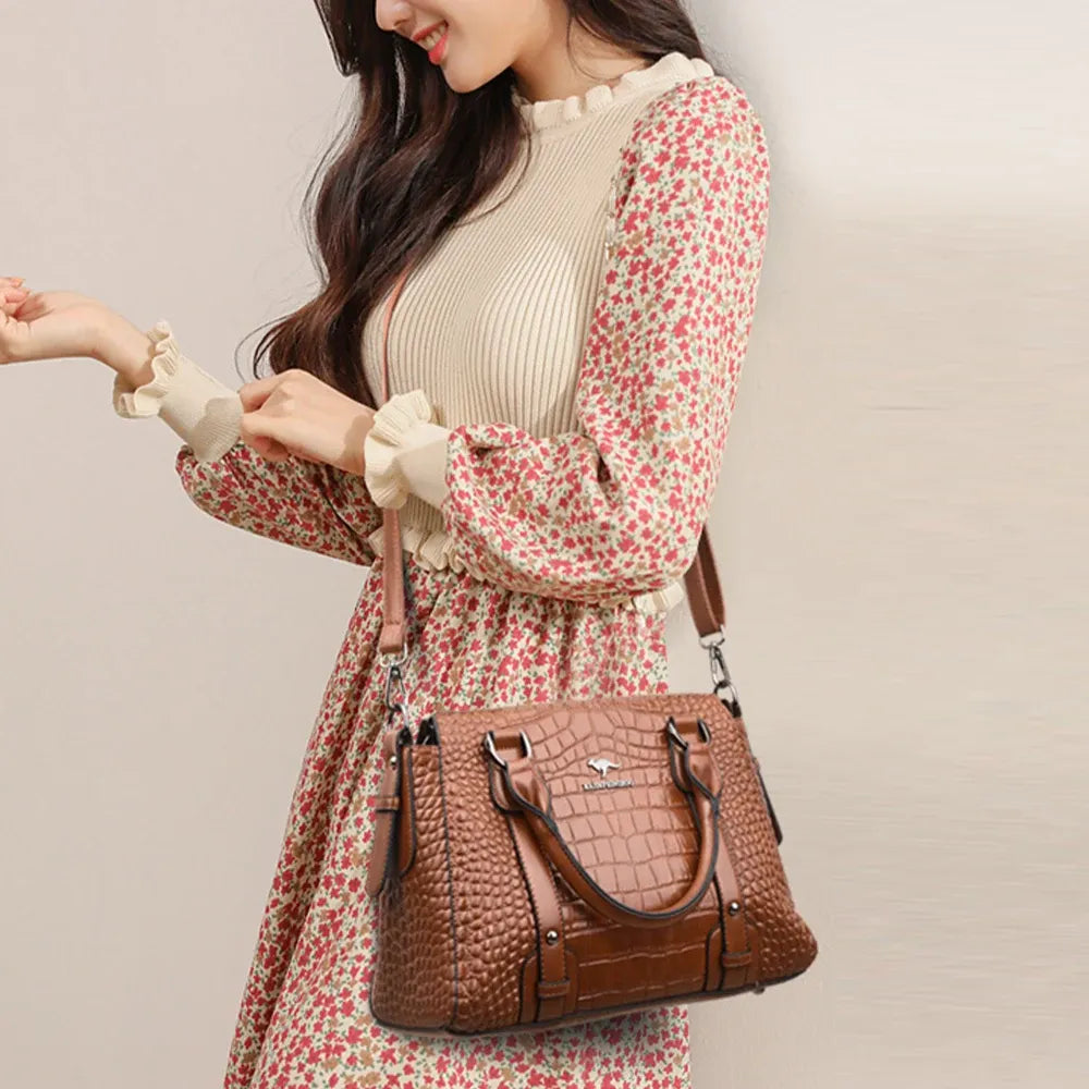 Women's Soft PU Shoulder Bag with Adjustable Strap