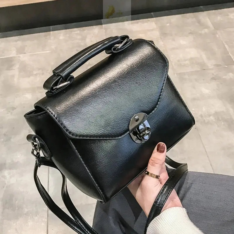 Vintage PU Leather Small Top-handle Ladies Luxury Messenger Bags LADYLYS