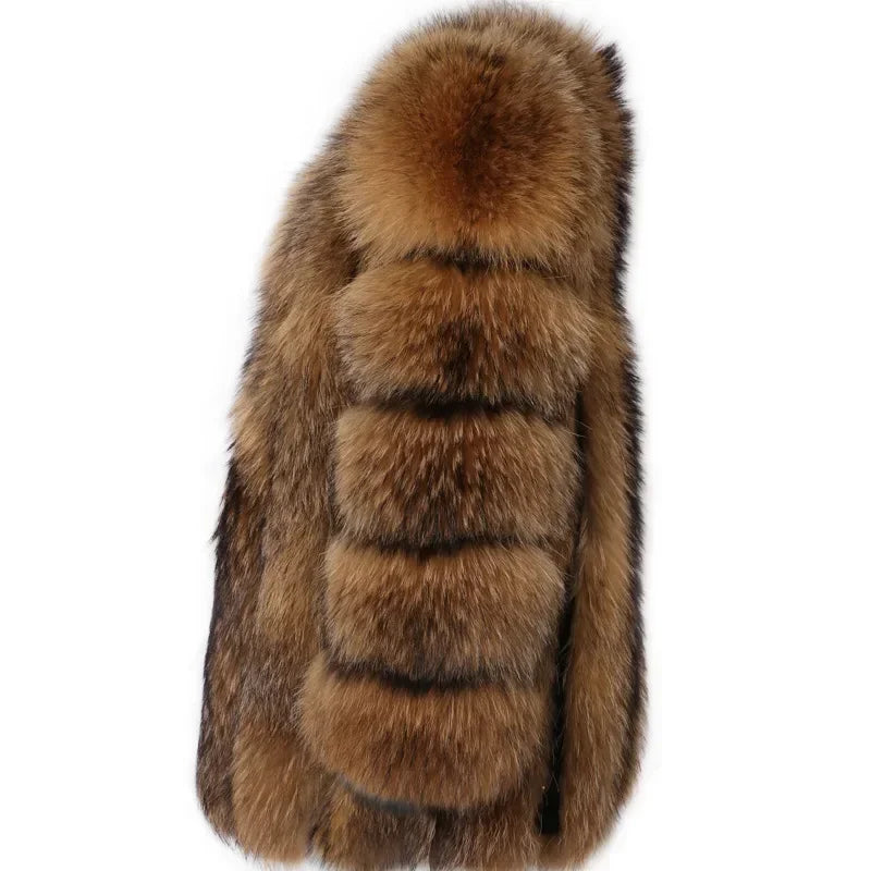 Women's Short Faux Fur Jacket with Puff Sleeves
