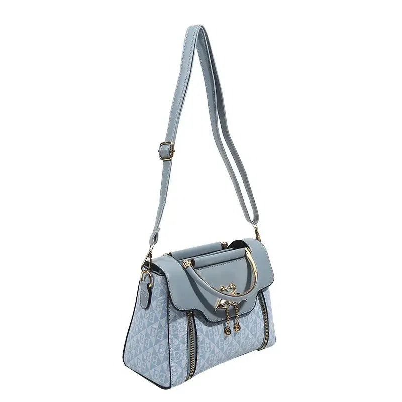 Ladies' handbag trend embossed plain style versatile LADYLYS