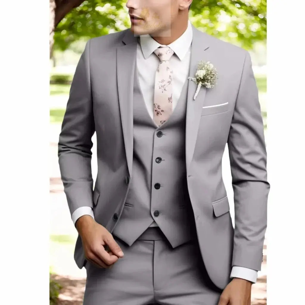 Men's Suits Regular Fit 3 Piece Elegant Tuxedos Set LADYLYS